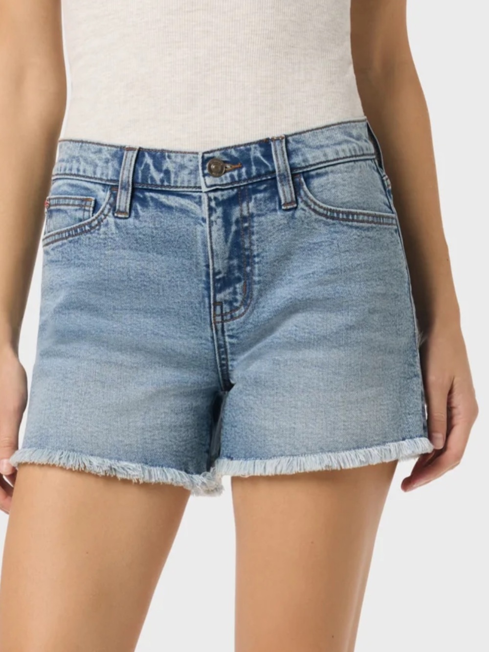 Hudson Gracie Mid Rise Cut Off Shorts Denim Blue Jean size 31 country glam